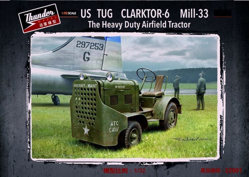 Thunder Model 1:32 US Tug Clarktor-6 Mill-33 Heavy Duty Airfield Tractor | No...64160202108418110