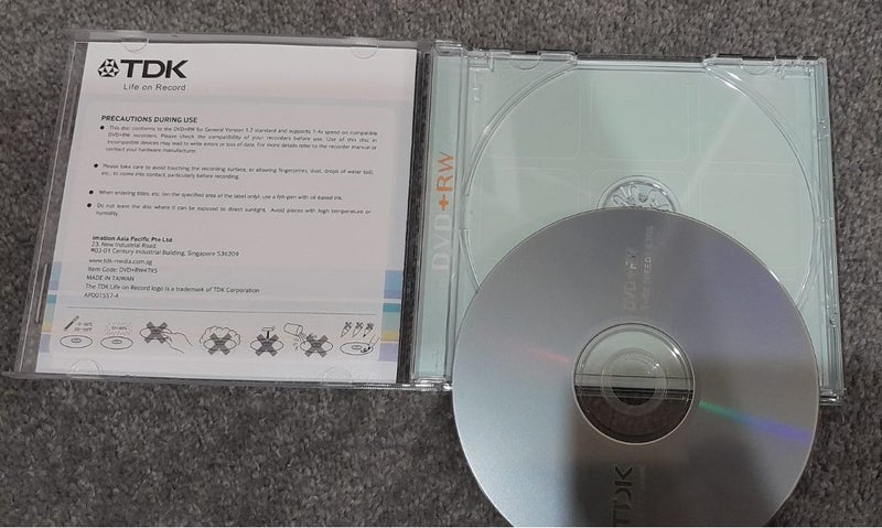BUY MORE! - 2x5-pack = 10 TDK DVD+RW discs with plastic cases (sealed) Carousel 10