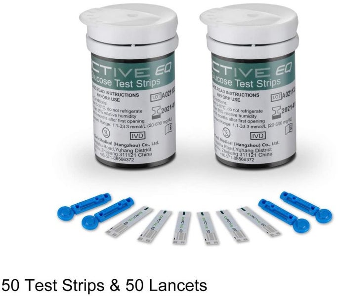 Diabetes Test Strips & Lancets for Blood Glucose 50pcs Carousel 1