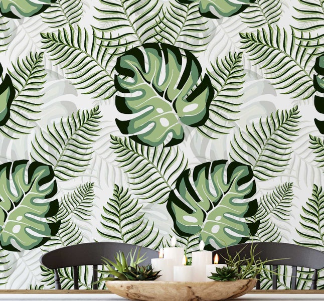 S4Sassy Peel & Stick Vinyl Paper, Jungle Pattern Wallpaper for Renter Space Carousel 1