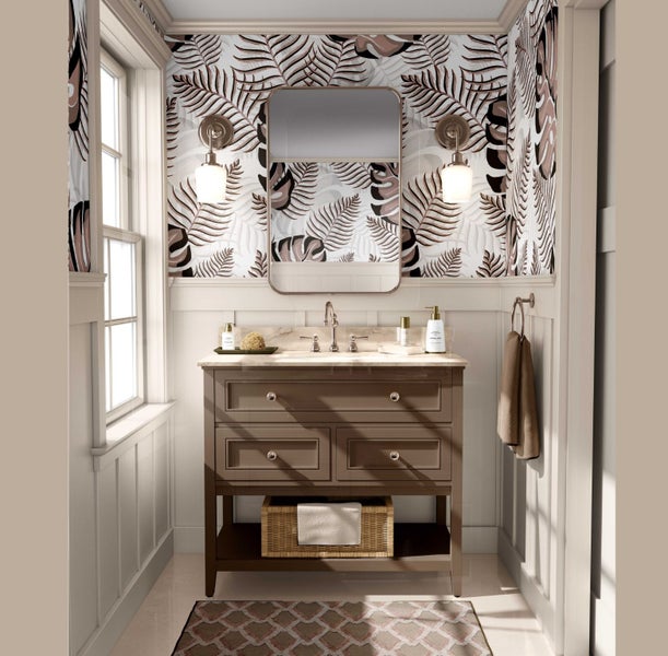 S4Sassy Peel & Stick Vinyl Paper, Jungle Pattern Wallpaper for Renter Space Carousel 2