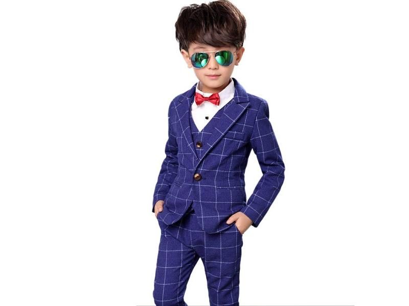 Flower Boys Formal Event Garment Wedding Suit Kids Birthday Dress Jacket Vest Carousel 1