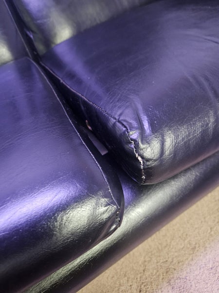 Retro leather 4 seater sofa & matching armchair62854316334978113