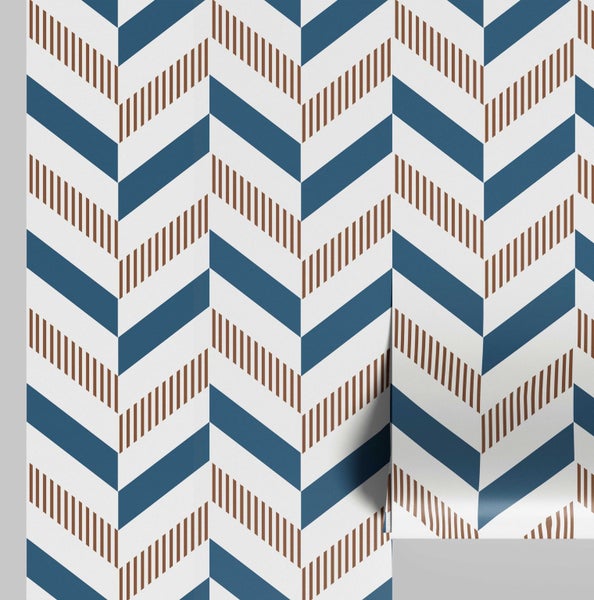 S4sassy Self Adhesive Wallpaper, Stripe Print Wallpaper for Entryway accent wall Carousel 1