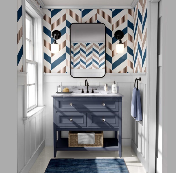 S4sassy Self Adhesive Wallpaper, Stripe Print Wallpaper for Entryway accent wall Carousel 2