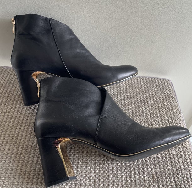 Django & Juliette black leather boots size 4062930697884419111