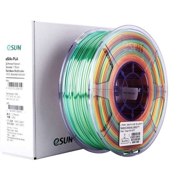 Esun Silk-PLA Rainbow 1.75mm Filament 1kg Carousel 2