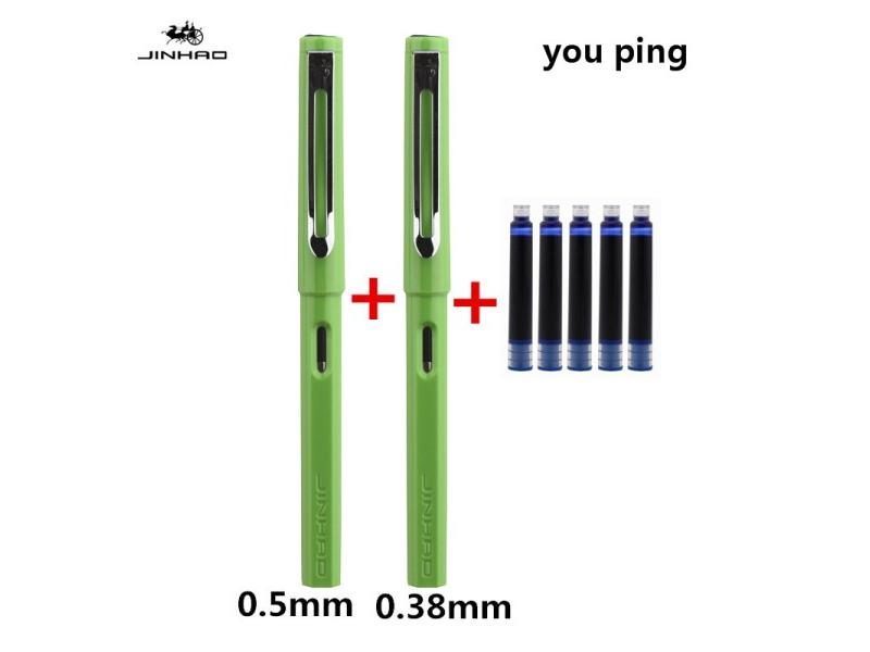 Jinhao 5pcs Ink Blue 2pcs Business Office Fountain Pen For Students Carousel 1