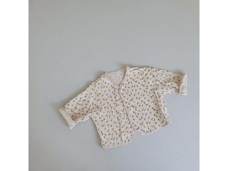 Spring New Baby Girl Summer Cotton Linen Cardigan Cute Bear Print Boys Jacket Carousel 1
