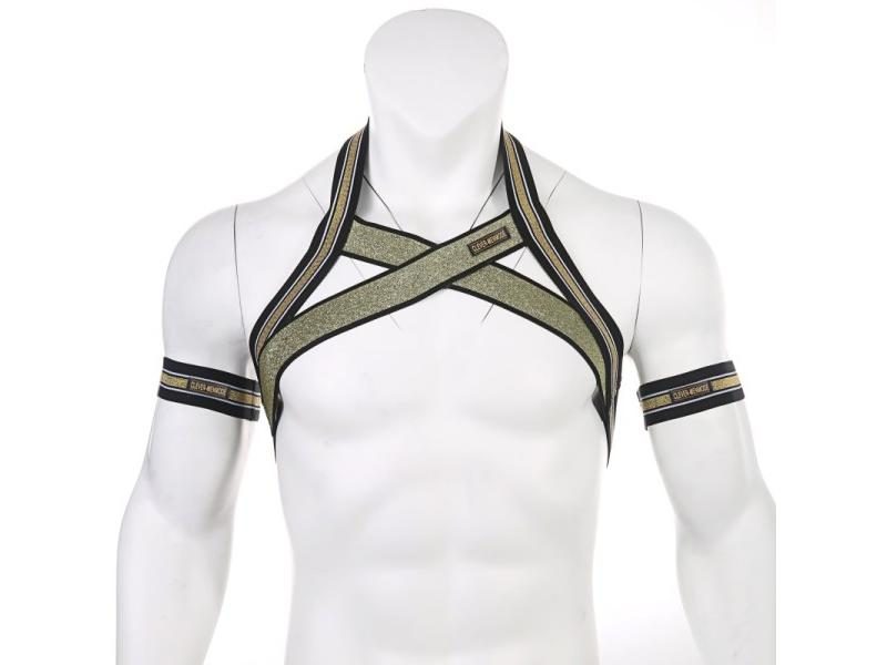 2 Arm Band Mens Harness Bondage Straps For Body Chest Muscle Carousel 1