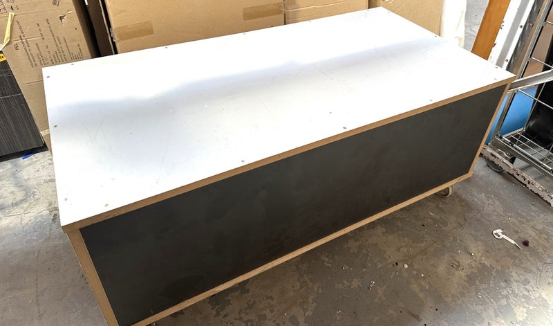 Mobile Wooden Work Bench On Wheels - $1 Reserve (Under Racking Back of Store) Carousel 2