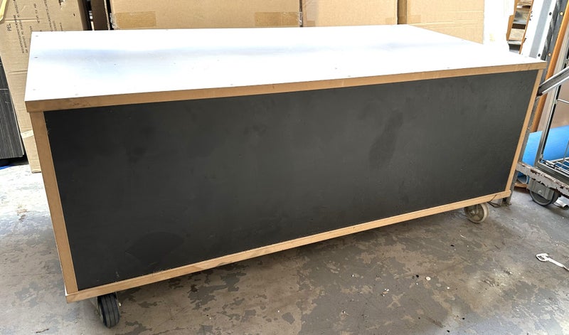 Mobile Wooden Work Bench On Wheels - $1 Reserve (Under Racking Back of Store) Carousel 5