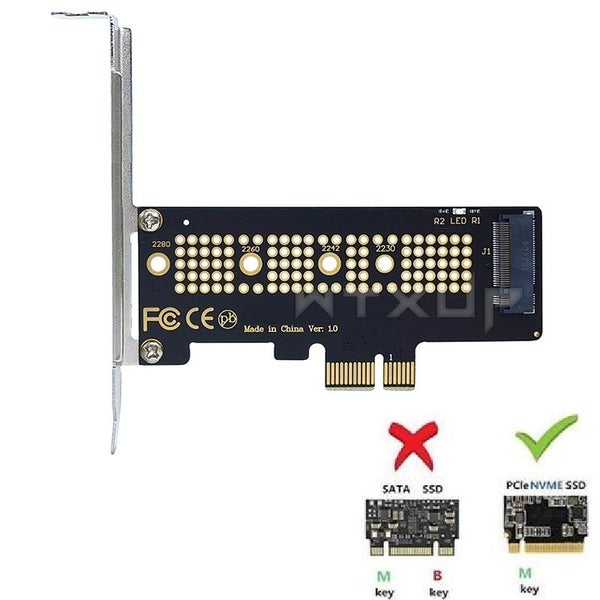 PCIE to M2 Adapter PCI Express 3.0 x1 to NVME SSD M2 PCIE Raiser 2230 2260 2280 Carousel 1