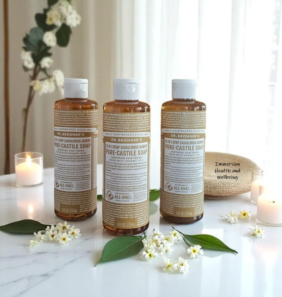 DR BRONNERS ORGANIC HEMP SANDLEWOOD JASMINE CASTILE SOAP 237ML NZ Carousel 1