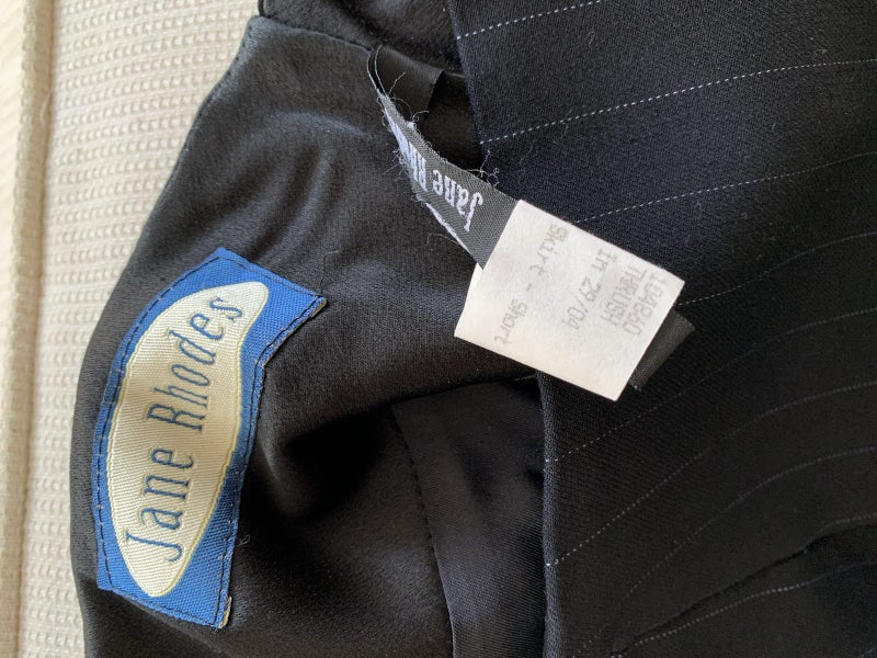 Pencil skirt, pinstripe navy wool Carousel 11