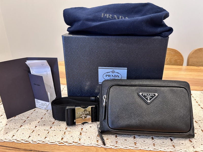 Prada Saffiano Leather Belt Bag - NEW629776508259851115