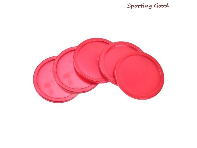 5 PCS Hot New High Quality Red Plastic Mini Air Hockey Table Puck Durable Carousel 1