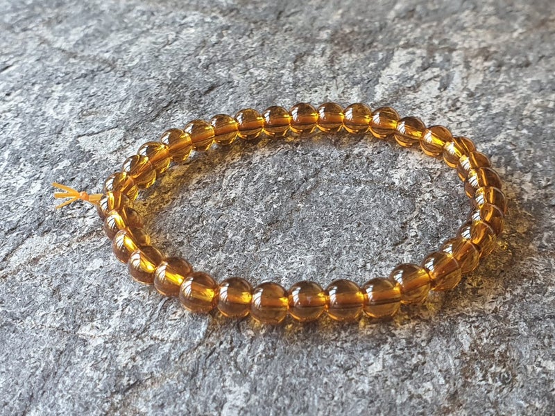 AMBER CRYSTAL BEADED BRACELET HEALING CALMNESS and WELLBEING (NZ MADE) Afterpay Carousel 1