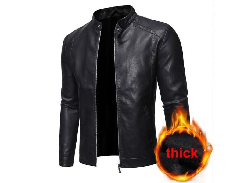 Faux PU Leather Coat Jacket Carousel 1