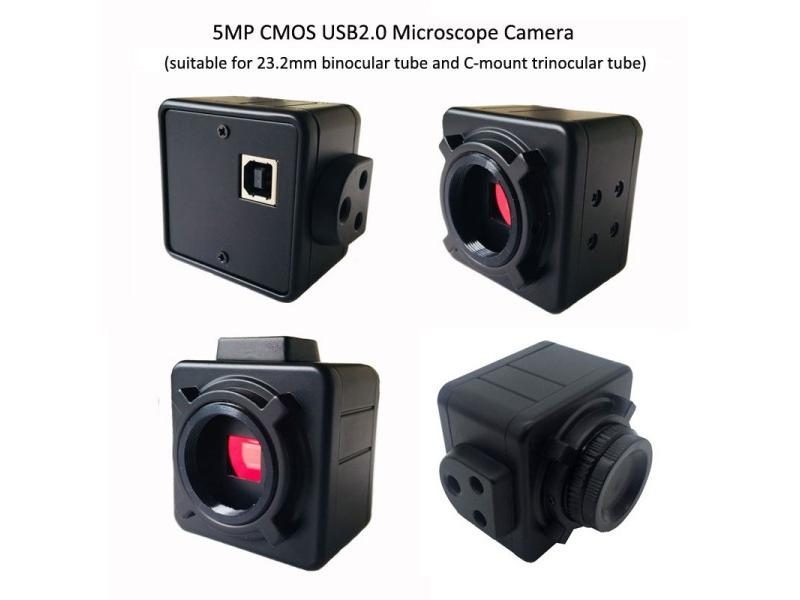 5MP CMOS USB Microscope Camera Digital Eyepiece HD Industrial Camera Carousel 1