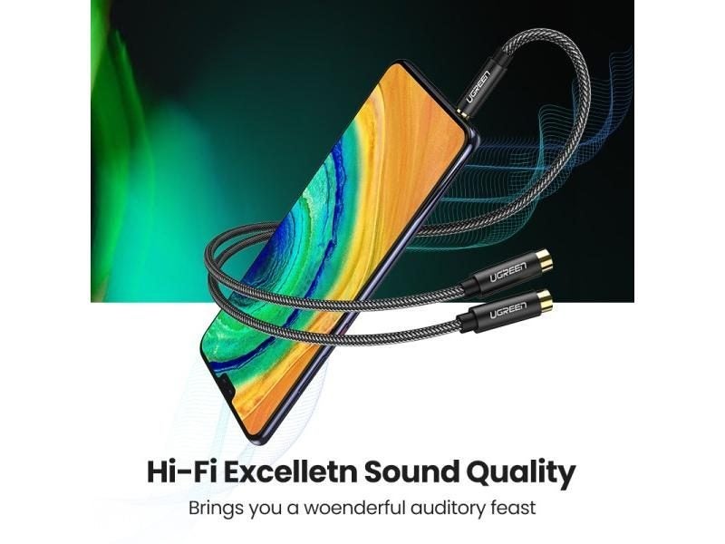 UGREEN 3.5mm Aux Cable Jack 3.5 Splitter Audio Cable For Xiaomi Laptop Computer Carousel 2