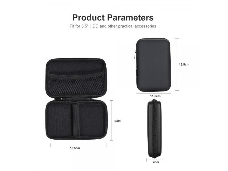 EVA Shockproof 3.5 Inch Hard Drive Carrying Case Pouch Bag 3.5" Organizer Carousel 1