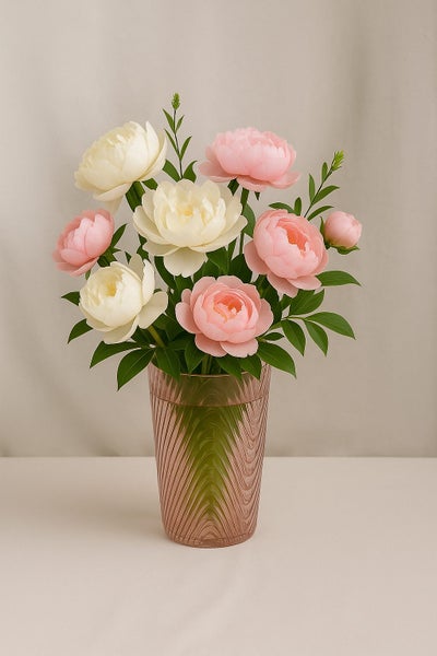 Glass Vase for home staging or florist - Pink Swirl High Qualifty – 20 cm Tall62864736237826113