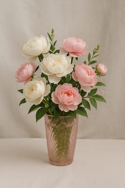 Glass Vase for home staging or florist - Pink Swirl High Qualifty – 20 cm Tall62864736237826114