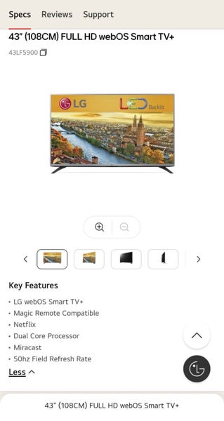 43" (108CM) FULL HD webOS Smart TV+ Carousel 1
