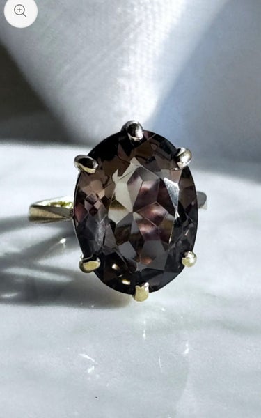 9 Carat Smokey Quartz Oval Cut Ring Carousel 1