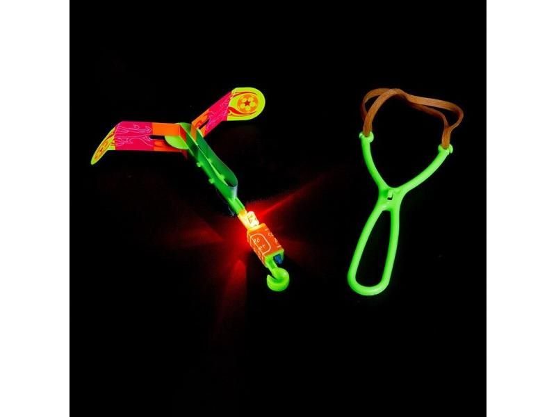 Bamboo Dragonfly With Light Shooting Rocket Flying Parachute Sky UFO Outdoor Carousel 1