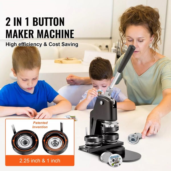 Button Maker Machine Badge Pin Machine 1"+2.25" 500 Free Parts Press Kit Carousel 2