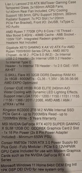 High Spec Gaming computer full setup Carousel 2