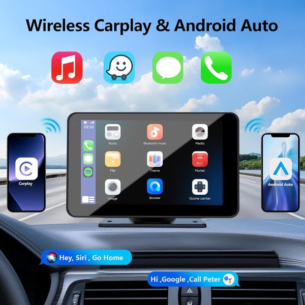 Navigation Carplay Screen for Car, 7" HD Portable Car Touch Screen Navigation Carousel 2