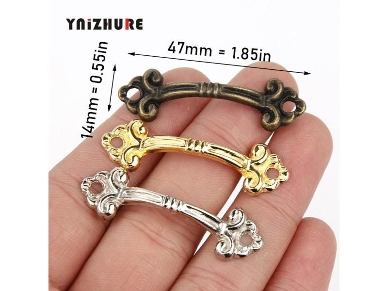 10pcs Handles Knobs Pendants Flowers For Wooden Jewelry Box Furniture Hardware Carousel 1