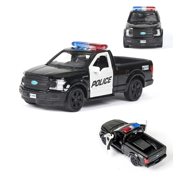 1/36 Car Model Toy Ford Lamborghini Challenger Diecast Alloy Police with Pull Carousel 2