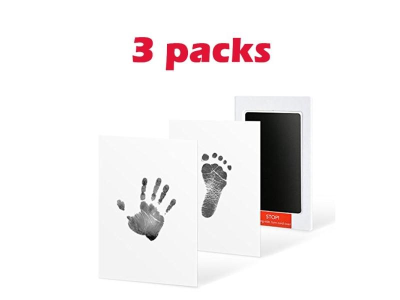 3 Packs Baby Care Non-Toxic Baby Handprint Imprint Kit Baby Souvenirs Casting Carousel 1