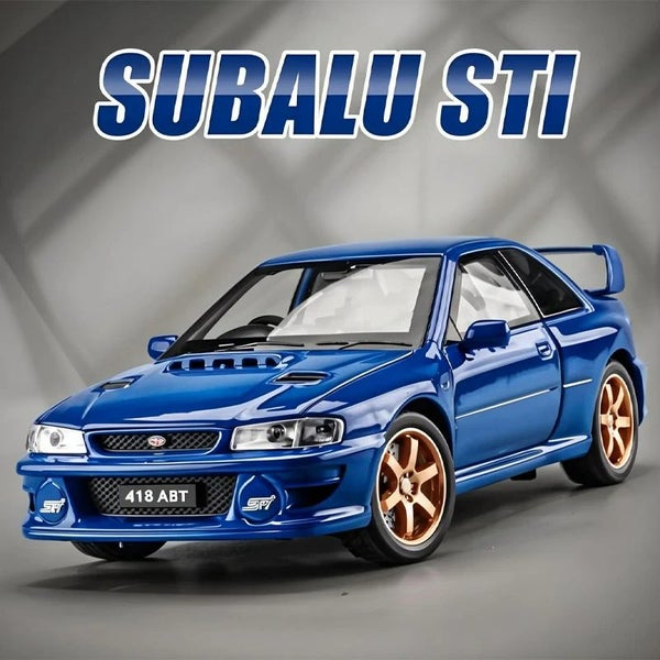 JDM 1:32 Subaru Impreza WRX STI Modified Cultural Vehicle Alloy Metal Diecast Carousel 1