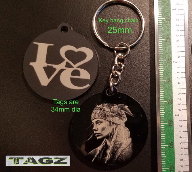 TAGZ Engraved picture icon and ID tag (Pacific) Durable Unique Custom62864733936129111