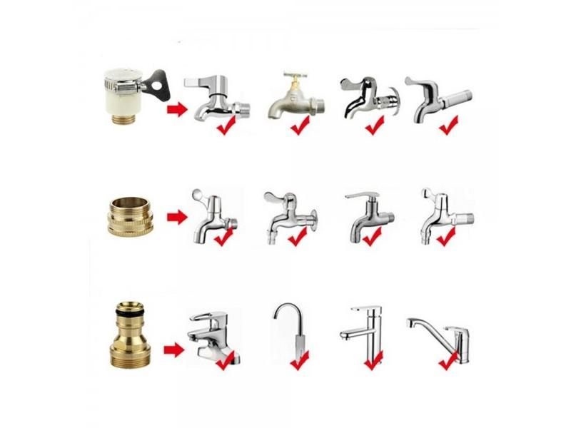 AIVY-Universal Kitchen Hose Adapter Metal Faucet Connector Mixer Tube Joint Carousel 1