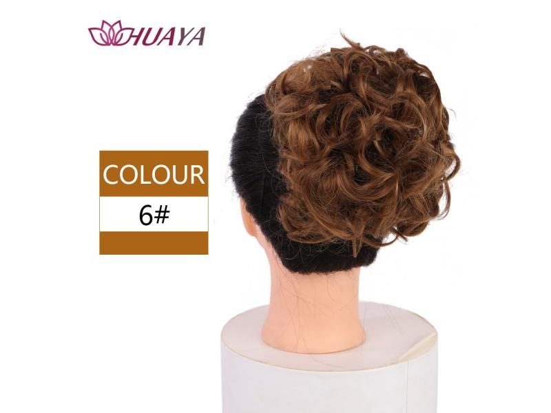 HUAYA Curly Chignon Messy Bun Updo Clip In Hair Piece Extensions Wiht Hairpins Carousel 1