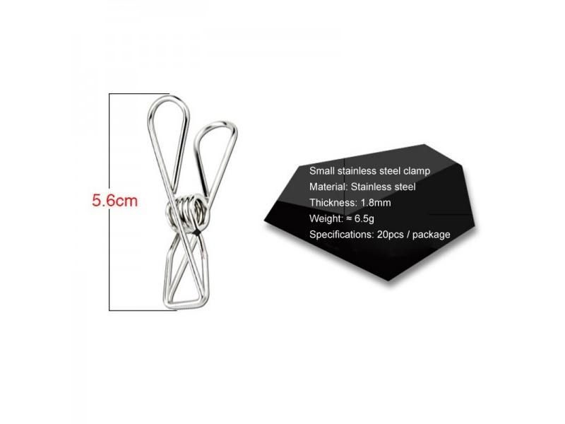 20pcs Clothing Pants Underwear Towel Socks Multipurpose Small Metal Clip Party Carousel 1