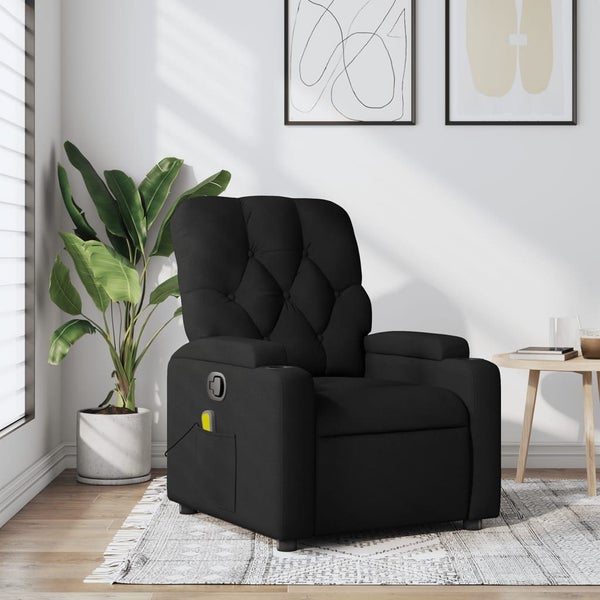Massage Recliner Chair Black Fabric Tixakt Carousel 1