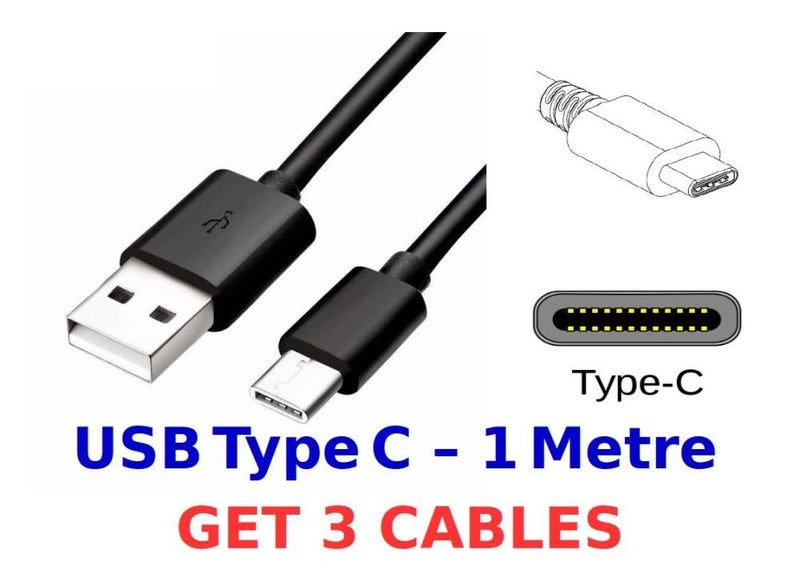 3 x USB C Data and Charging Cables - 1 Metre Cable USB Type C63917161053442110