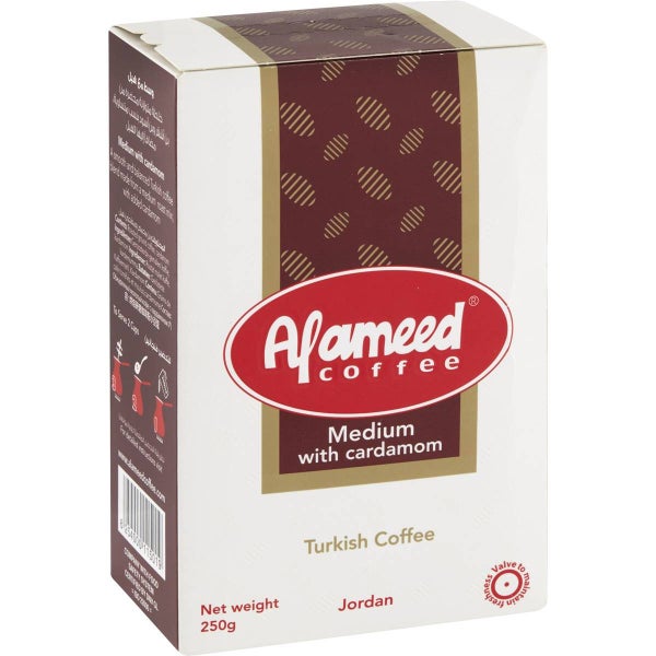 Alameed Turkish Coffee Medium With Cardamom 250g Carousel 1