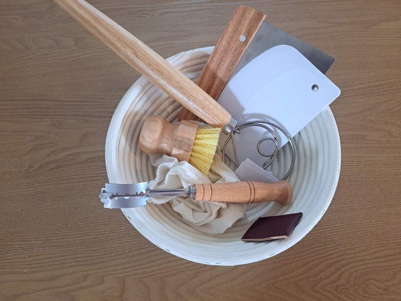 Sour Dough Proofing Basket Kit with Mixer and Cleaner image 3