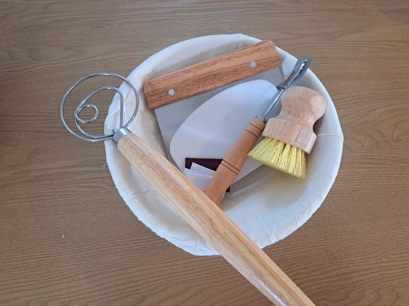 Sour Dough Proofing Basket Kit with Mixer and Cleaner image 4