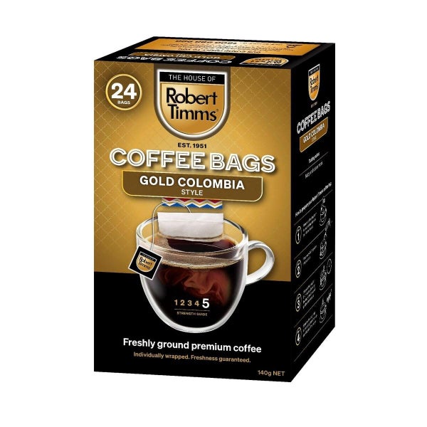 Robert Timms Gold Columbian Style Instant Coffee Bags 24 Pack Carousel 3