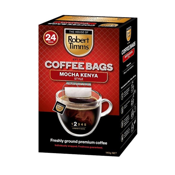 Robert Timms Mocha Kenya Style Instant Coffee Bags 24 Pack Carousel 3