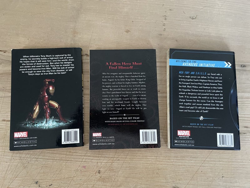 3x Marvel Movie Tie In Books Bundle - inc. Iron Man, Thor & Avengers Carousel 2